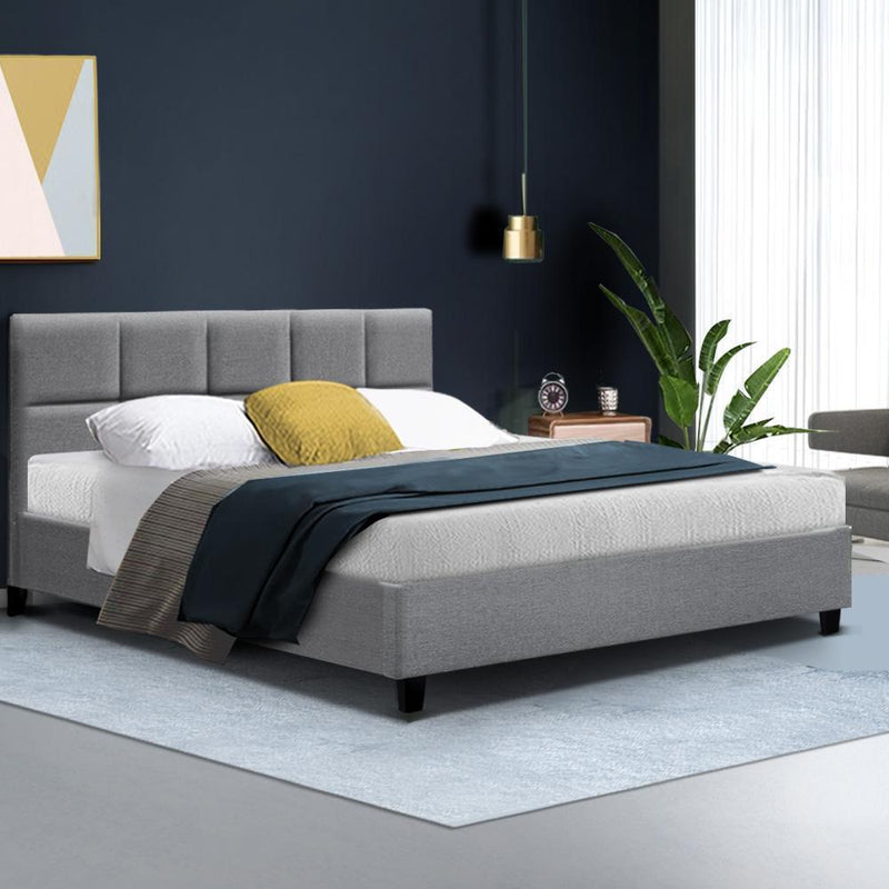 Queen Package | Bondi Bed Grey & Normay Pillow Top Mattress (Medium Firm) - Bedzy Australia