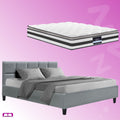 Queen Package | Bondi Bed Grey & Normay Pillow Top Mattress (Medium Firm)
