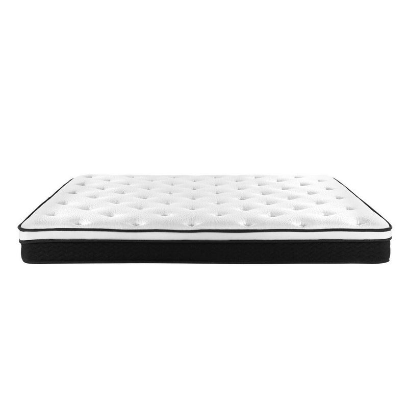 Queen Package | Hyams Bed Frame Grey & Bonita Euro Top Mattress (Medium Firm) - Bedzy Australia