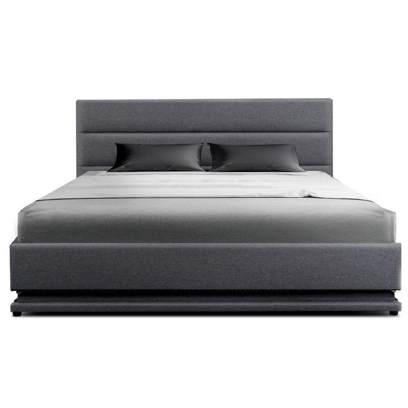 Queen Premium Package | Henley LED Storage Queen Bed Frame Grey, Luna Series Euro Top Mattress (Medium Firm) & Bamboo Mattress Topper! - Bedzy Australia (ABN 18 642 972 209) -