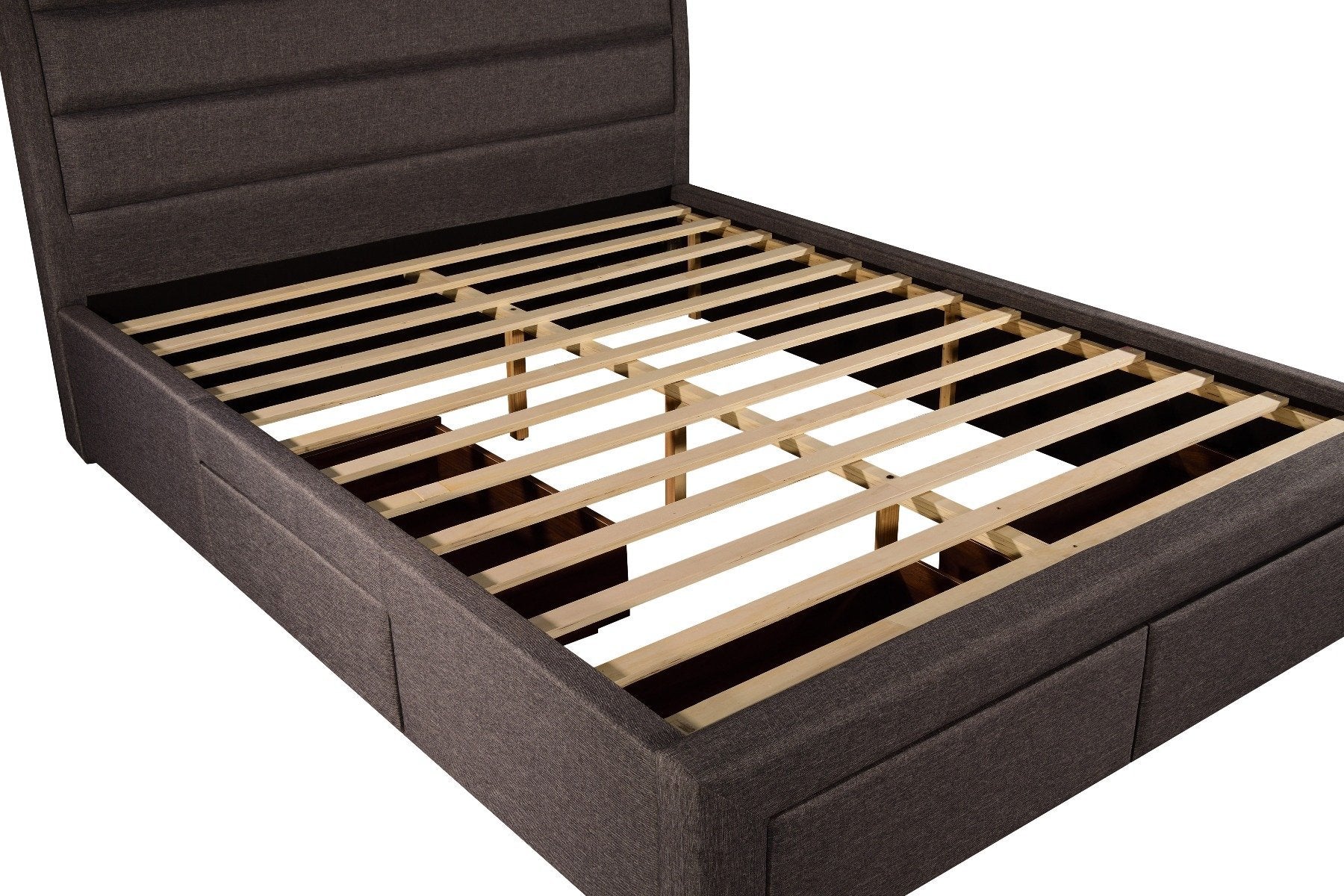 Queen Premium Package | Megan Bed Frame Light Grey, Luna Series Euro Top Mattress (Medium Firm) & Bamboo Mattress Topper! - Bedzy Australia