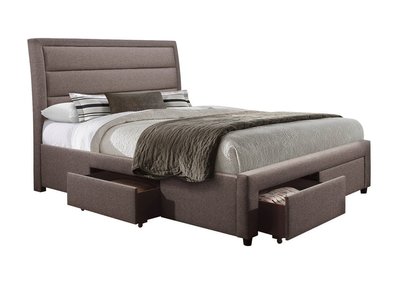 Queen Premium Package | Megan Bed Frame Light Grey, Luna Series Euro Top Mattress (Medium Firm) & Bamboo Mattress Topper! - Bedzy Australia