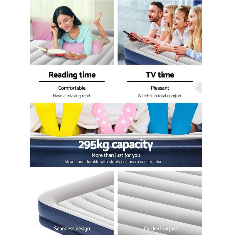 36 CM Thickness Air Bed Inflatable Mattress with Built-in Pump - Queen Size - Bedzy Australia (ABN 18 642 972 209) - Cheap affordable bedroom furniture shop near me Australia