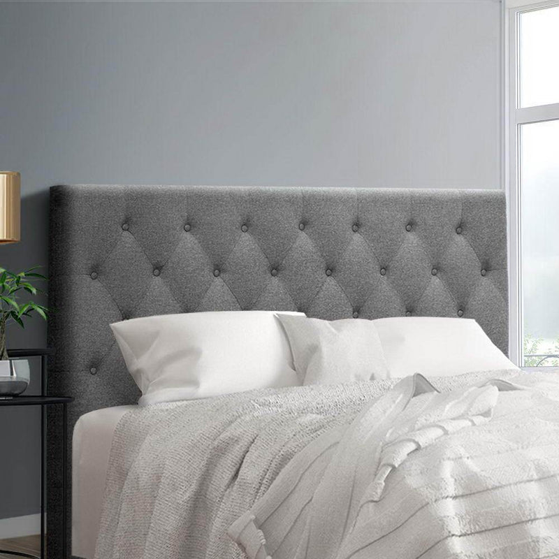 Queen Size | Cappi Bed Headboard (Grey) - Bedzy Australia - Furniture > Bedroom
