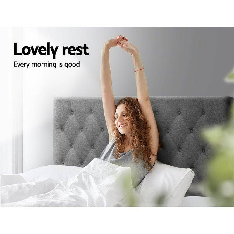 Queen Size | Cappi Bed Headboard (Grey) - Bedzy Australia - Furniture > Bedroom