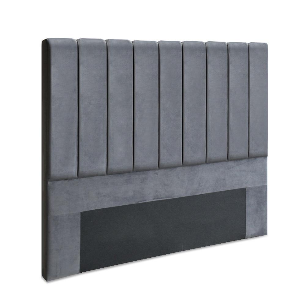 Queen Size | Fabric Bed Headboard - Grey - Bedzy Australia