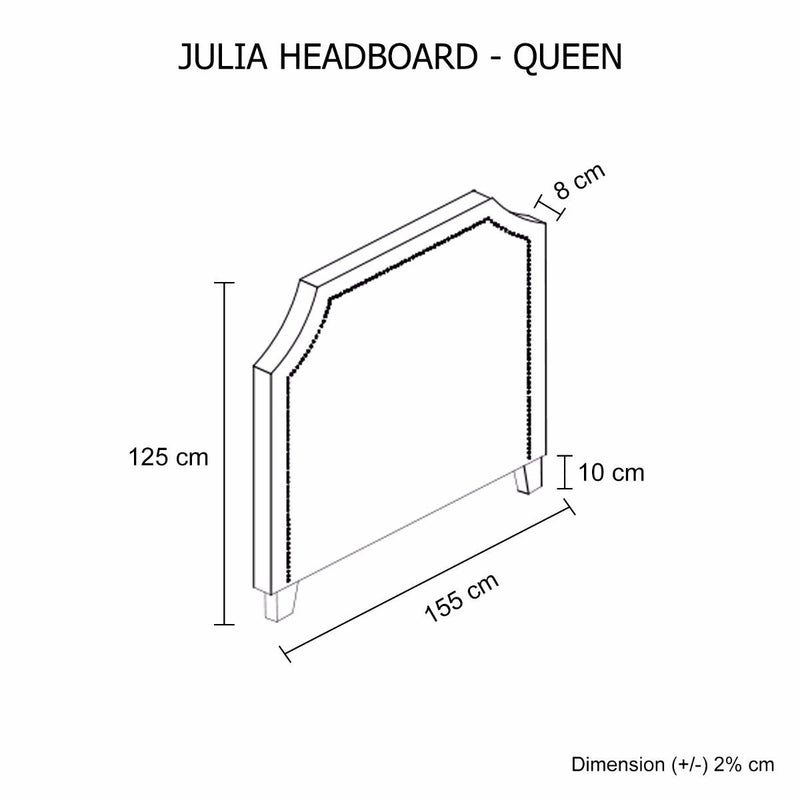 Queen Size | Julia Headboard (White) - Bedzy Australia