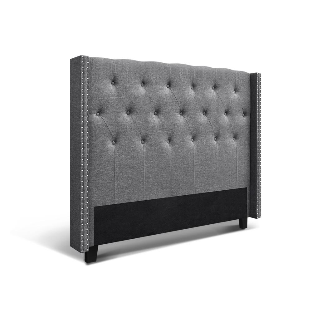Queen Size | Luca Bed Headboard (Grey) - Bedzy Australia