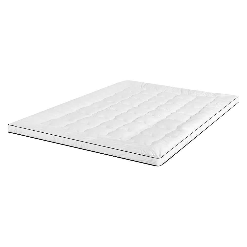 Queen Ultra Package | Henley LED Bed Black, 2 x LED Bedside Tables, Platinum Series 7 Zone Dual Euro Top Mattress, Pillowtop Mattress Topper & 4 x Pillows - Bedzy Australia