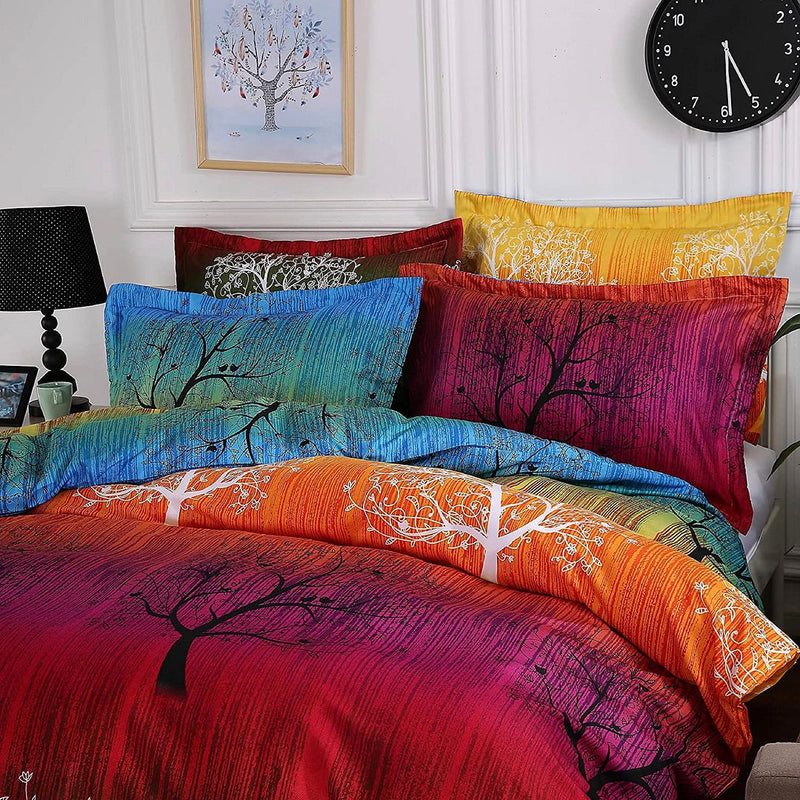 Rainbow Tree Double Size Quilt/Doona/Duvet Cover Set - Bedzy Australia (ABN 18 642 972 209) - Home & Garden > Bedding - Cheap affordable bedroom furniture shop near me Australia