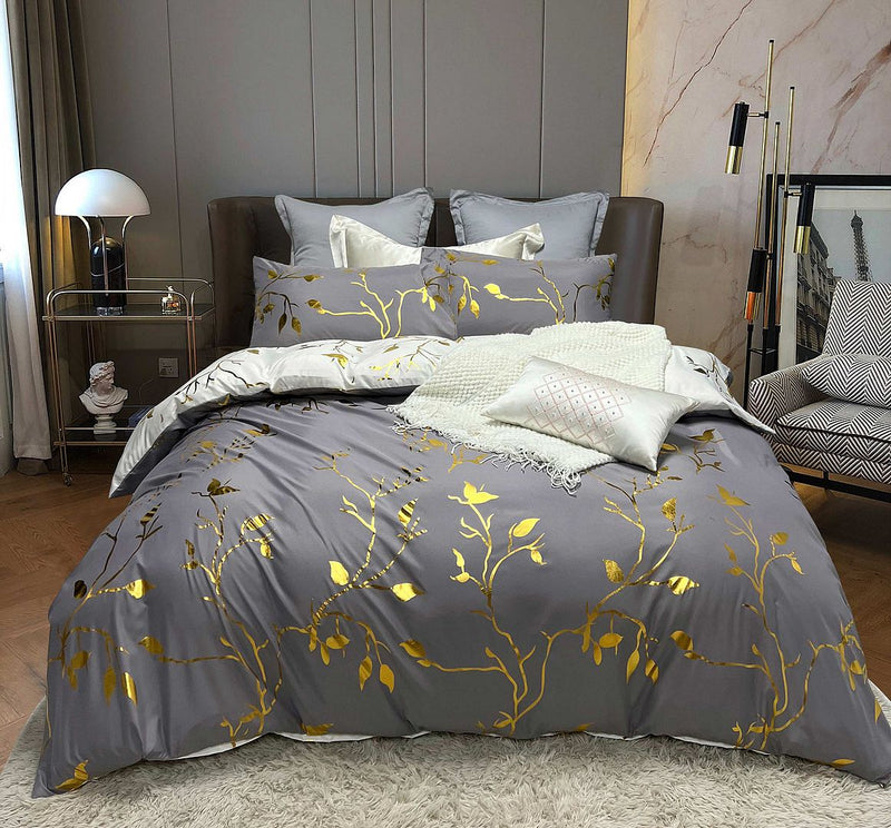 Reversible Design Queen Size White Duvet Doona Quilt Cover Set - Home & Garden > Bedding - Bedzy Australia