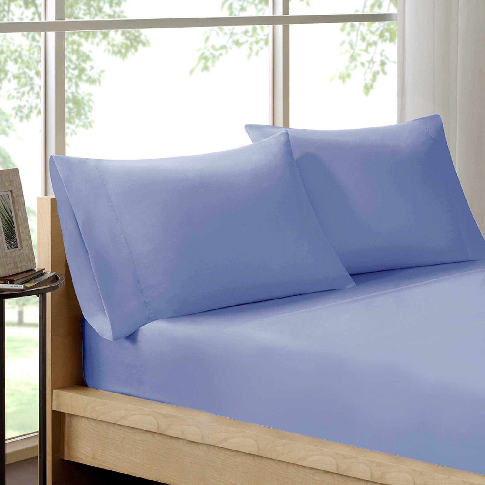Royal Comfort 100% Organic Cotton Sheet Set 3 Piece Luxury 250 Thread Count King Indigo - Bedzy Australia