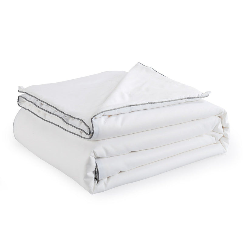 Royal Comfort 100% Silk Filled Eco-Lux Quilt 300GSM With 100% Cotton Cover Queen White - Bedzy Australia - Home & Garden > Bedding
