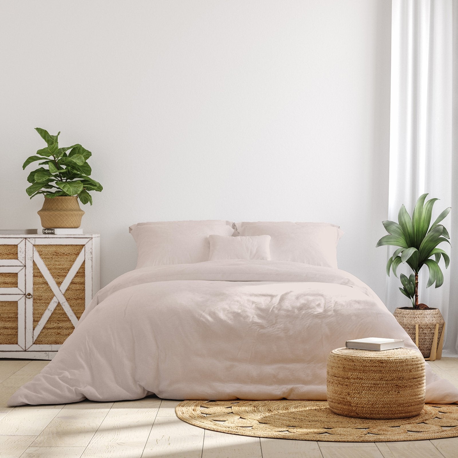 Royal Comfort 1000 Thread Count Bamboo Cotton Sheet and Quilt Cover Complete Set King Blush - Bedzy Australia