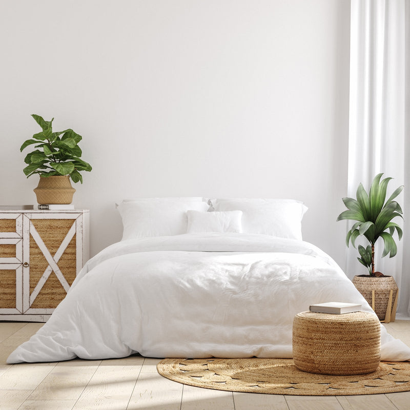 Royal Comfort 1000 Thread Count Bamboo Cotton Sheet and Quilt Cover Complete Set King White - Bedzy Australia (ABN 18 642 972 209) - Cheap affordable bedroom furniture shop near me Australia