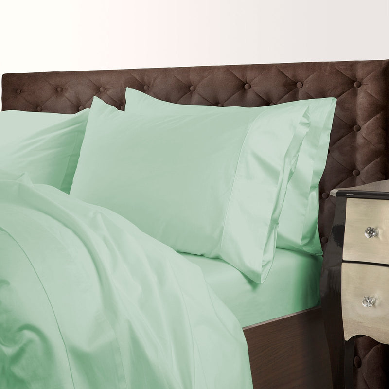 Royal Comfort 1000 Thread Count Cotton Blend Quilt Cover Set Premium Hotel Grade King Green Mist - Bedzy Australia