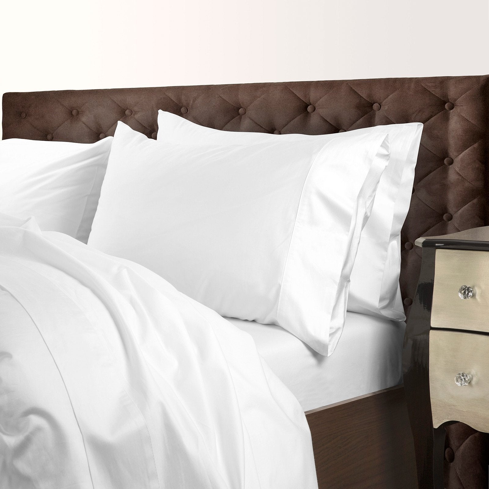 Royal Comfort 1000 Thread Count Cotton Blend Quilt Cover Set Premium Hotel Grade King White - Bedzy Australia