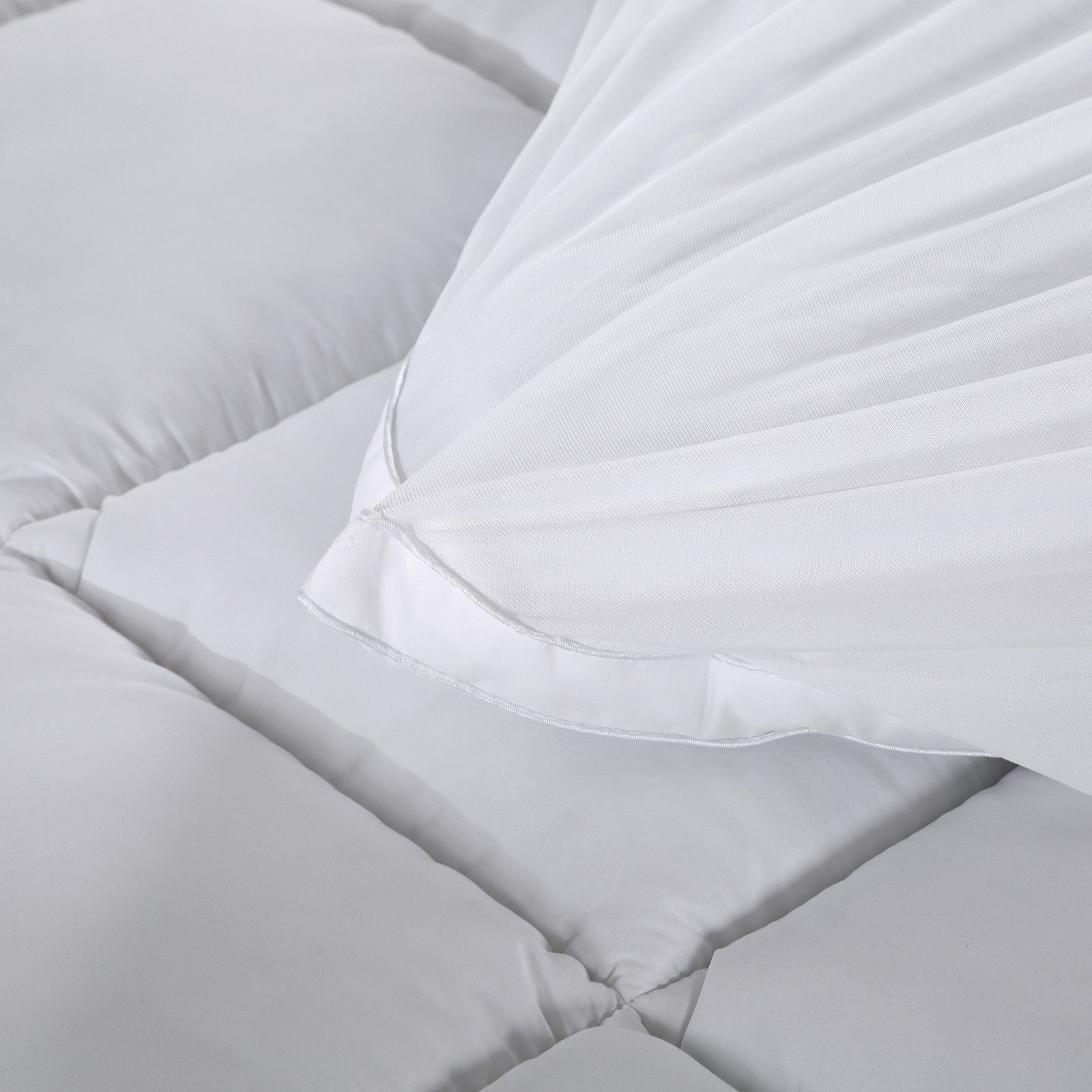 Royal Comfort 1000GSM Memory Mattress Topper Cover Protector Underlay Single White - Bedzy Australia