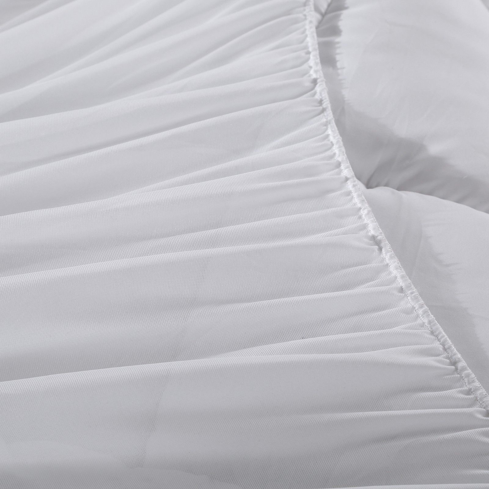 Royal Comfort 1000GSM Memory Mattress Topper Cover Protector Underlay Single White - Bedzy Australia