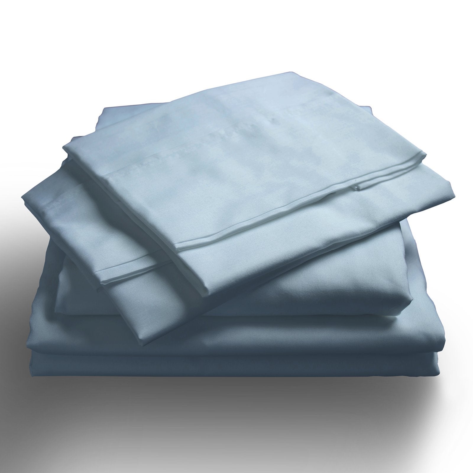 Royal Comfort 1000TC Hotel Grade Bamboo Cotton Sheets Pillowcases Set Ultrasoft Double Blue Fog - Bedzy Australia