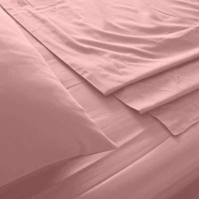 Royal Comfort 1000TC Hotel Grade Bamboo Cotton Sheets Pillowcases Set Ultrasoft King Blush - Bedzy Australia