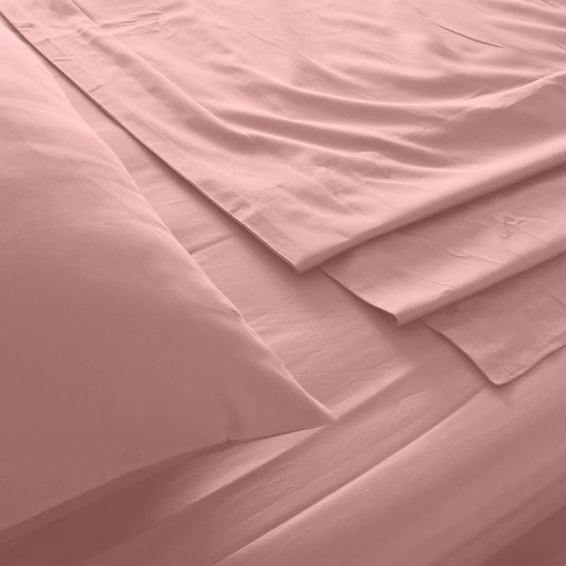 Royal Comfort 1000TC Hotel Grade Bamboo Cotton Sheets Pillowcases Set Ultrasoft King Blush - Bedzy Australia