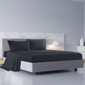1000TC Hotel Grade Bamboo Cotton Sheets Pillowcases Set Ultrasoft King Charcoal