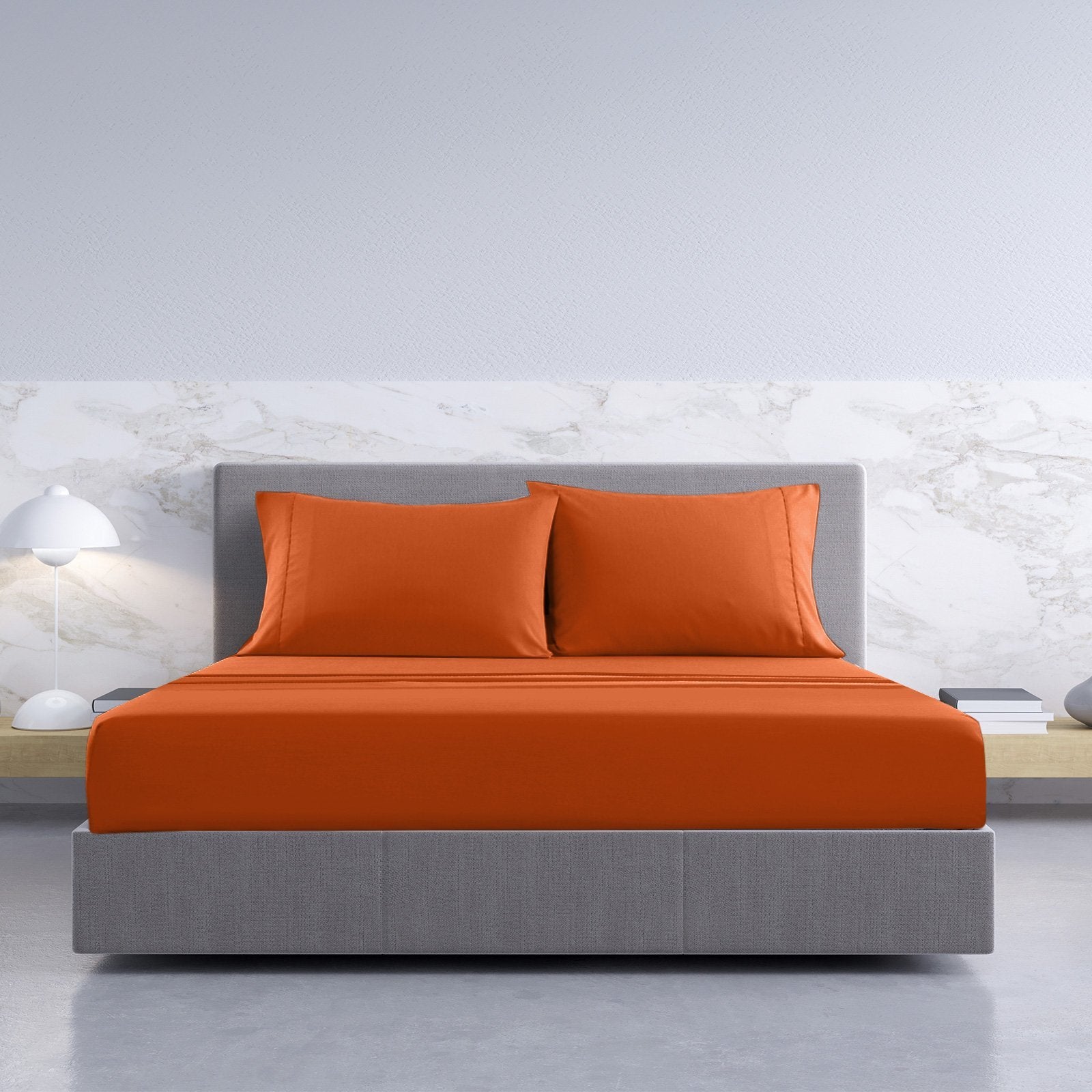 Royal Comfort 1000TC Hotel Grade Bamboo Cotton Sheets Pillowcases Set Ultrasoft King Cinnamon - Bedzy Australia