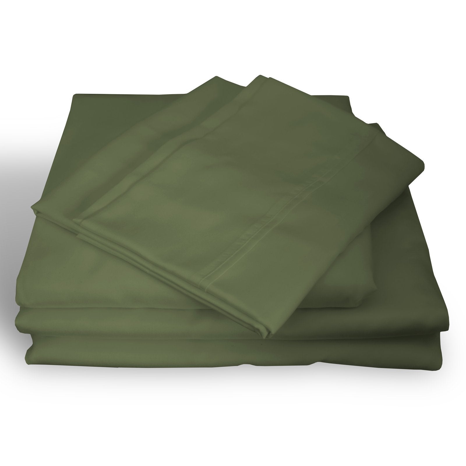 Royal Comfort 1000TC Hotel Grade Bamboo Cotton Sheets Pillowcases Set Ultrasoft King Olive - Bedzy Australia