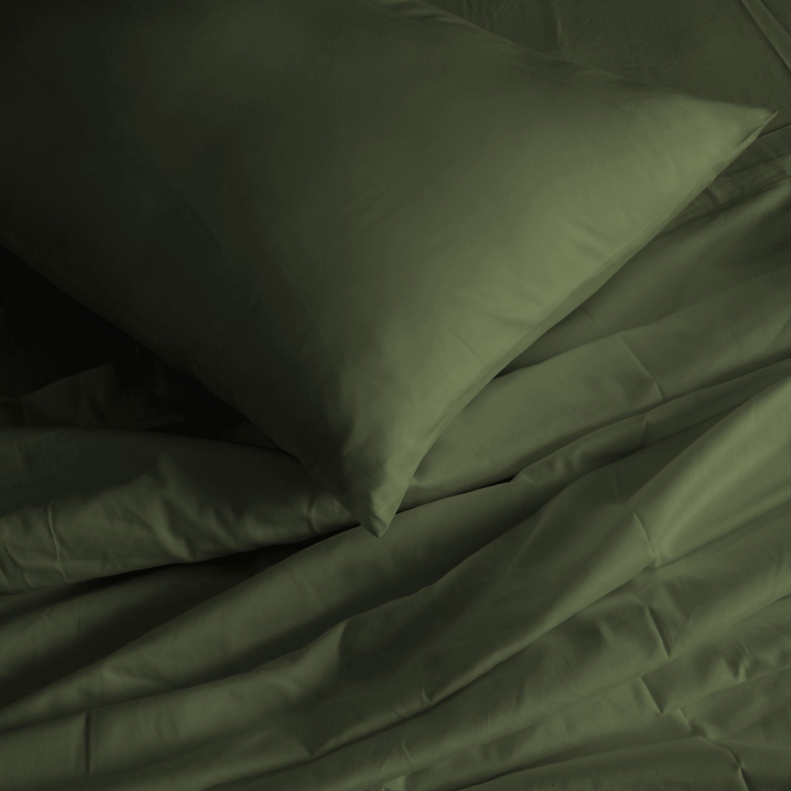 Royal Comfort 1000TC Hotel Grade Bamboo Cotton Sheets Pillowcases Set Ultrasoft King Olive - Bedzy Australia