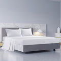 1000TC Hotel Grade Bamboo Cotton Sheets Pillowcases Set Ultrasoft King White