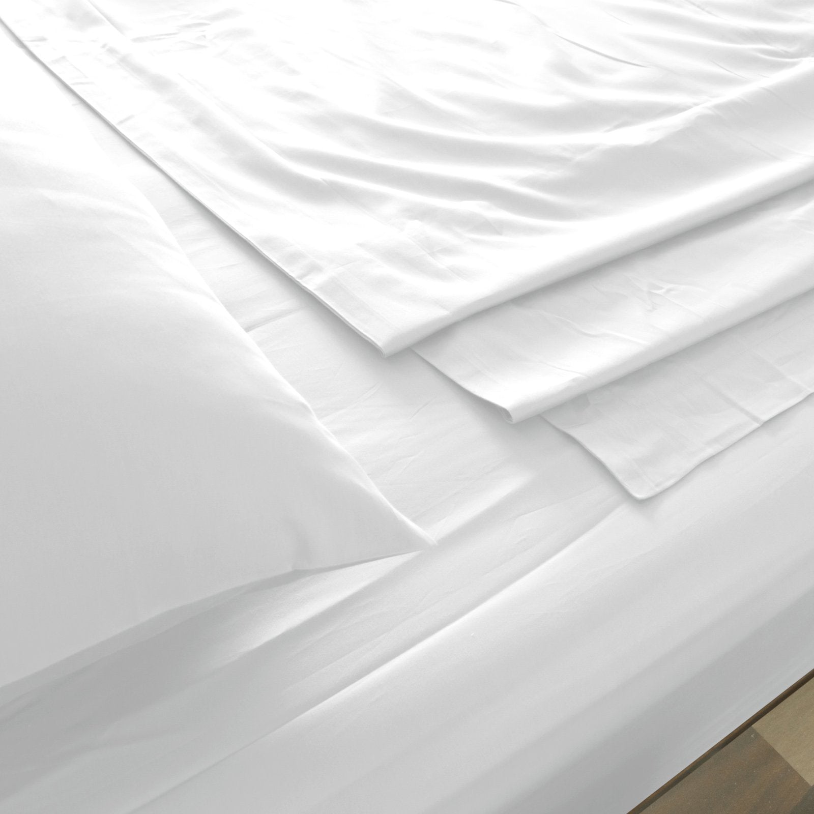 Royal Comfort 1000TC Hotel Grade Bamboo Cotton Sheets Pillowcases Set Ultrasoft King White - Bedzy Australia