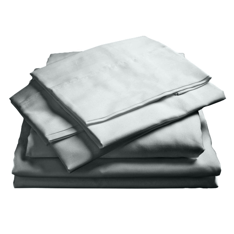 Royal Comfort 1000TC Hotel Grade Bamboo Cotton Sheets Pillowcases Set Ultrasoft Queen Cool Grey - Bedzy Australia