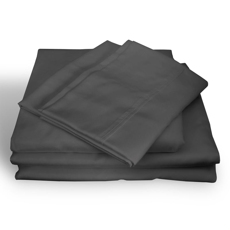 Royal Comfort 1000TC Hotel Grade Bamboo Cotton Sheets Pillowcases Set Ultrasoft Queen Pewter - Bedzy Australia