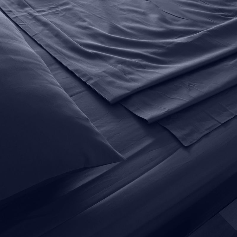 Royal Comfort 1000TC Hotel Grade Bamboo Cotton Sheets Pillowcases Set Ultrasoft Queen Royal Blue - Bedzy Australia - Home & Garden > Bedding