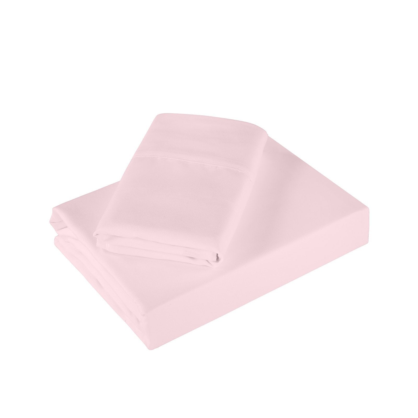 Royal Comfort 1200 Thread Count Sheet Set 4 Piece Ultra Soft Satin Weave Finish Double Soft Pink - Bedzy Australia