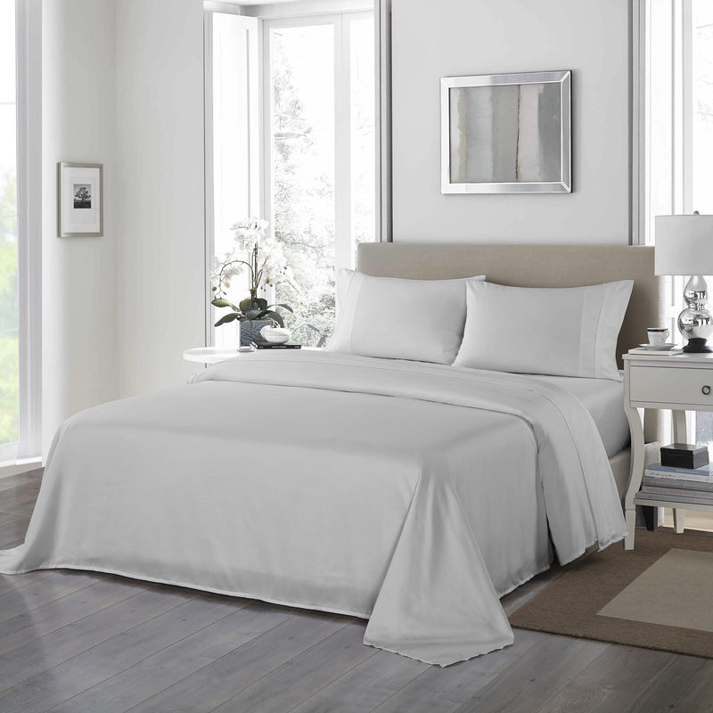 Royal Comfort 1200 Thread Count Sheet Set 4 Piece Ultra Soft Satin Weave Finish King Silver - Bedzy Australia - Home & Garden > Bedding