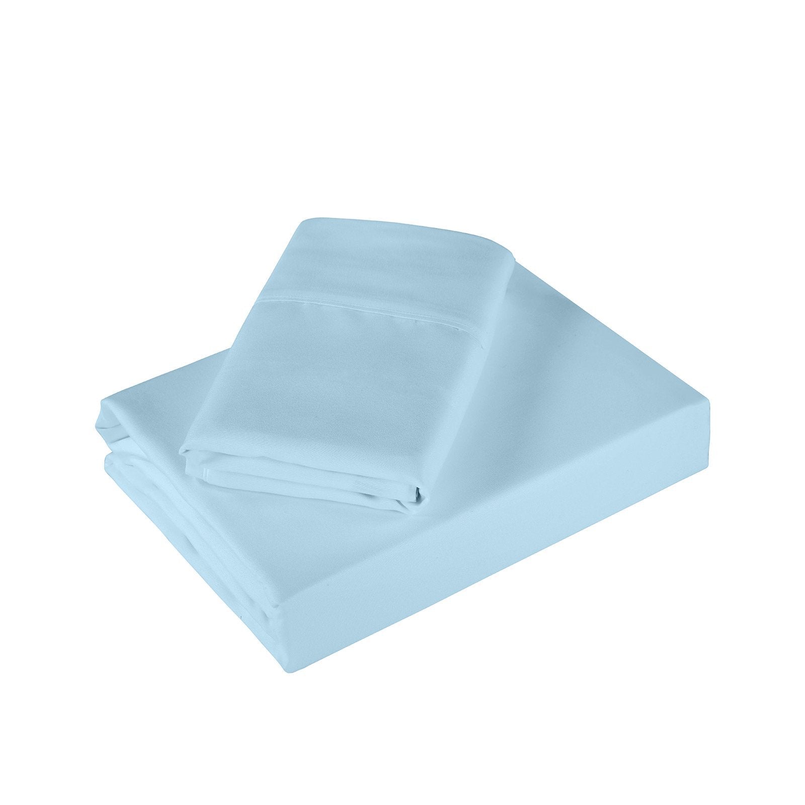 Royal Comfort 1200 Thread Count Sheet Set 4 Piece Ultra Soft Satin Weave Finish Queen Sky Blue - Bedzy Australia
