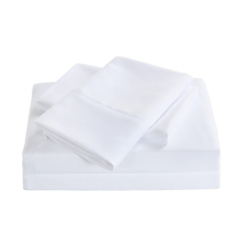 Royal Comfort 1200TC 6 Piece Fitted Sheet Quilt Cover & Pillowcase Set UltraSoft Queen White - Bedzy Australia - Home & Garden > Bedding