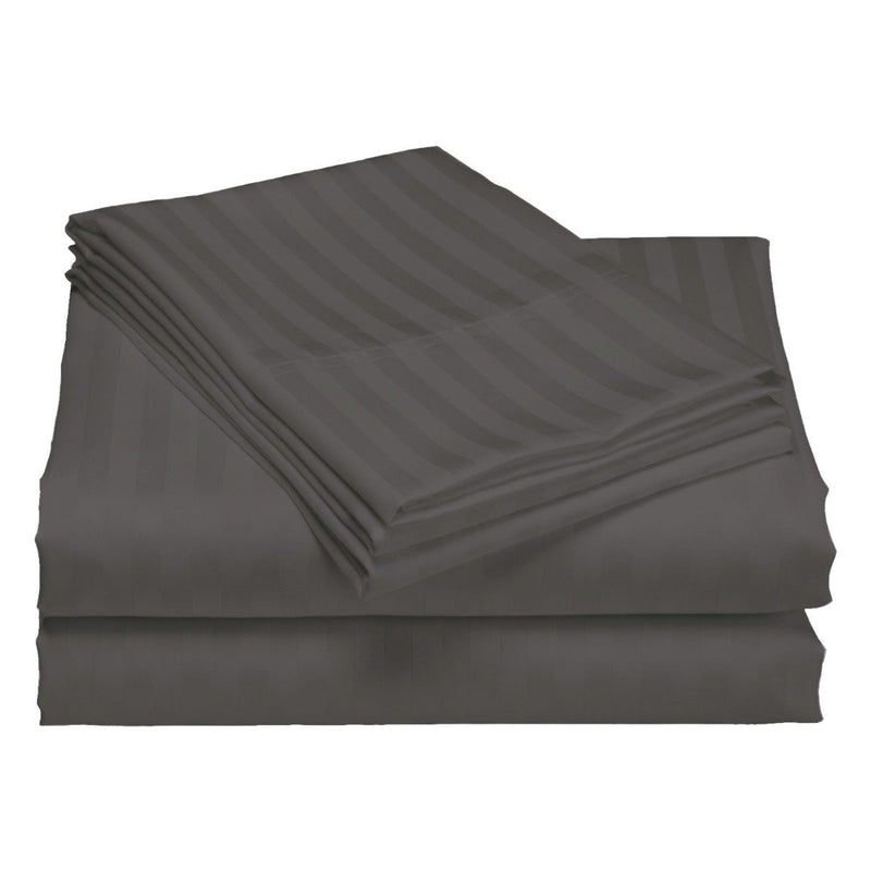 Royal Comfort 1200TC Quilt Cover Set Damask Cotton Blend Luxury Sateen Bedding King Charcoal Grey - Bedzy Australia - Home & Garden > Bedding