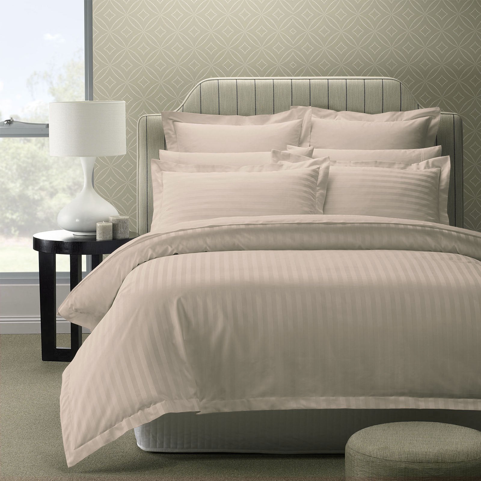 Royal Comfort 1200TC Quilt Cover Set Damask Cotton Blend Luxury Sateen Bedding Queen Silver - Bedzy Australia