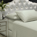 1200TC Sheet Set Damask Cotton Blend Ultra Soft Sateen Bedding Queen Silver
