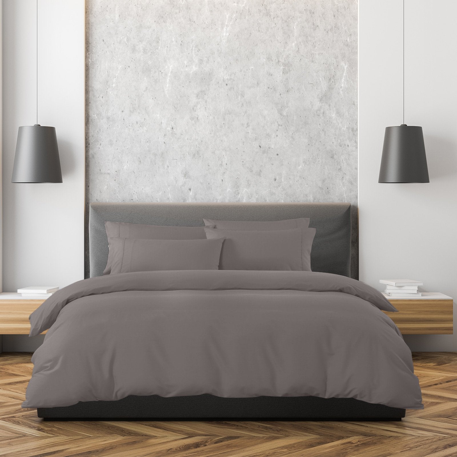 Royal Comfort 1500 Thread Count 6 Piece Cotton Rich Bedroom Collection Set King Dusk Grey - Bedzy Australia
