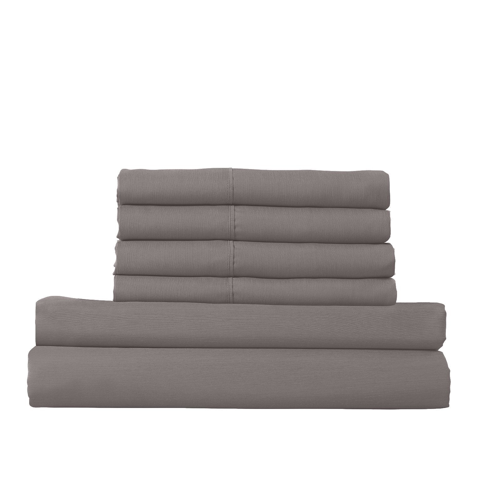Royal Comfort 1500 Thread Count 6 Piece Cotton Rich Bedroom Collection Set King Dusk Grey - Bedzy Australia