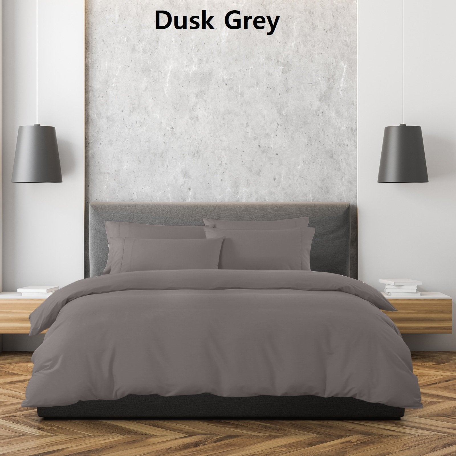 Royal Comfort 1500 Thread Count 6 Piece Cotton Rich Bedroom Collection Set King Dusk Grey - Bedzy Australia