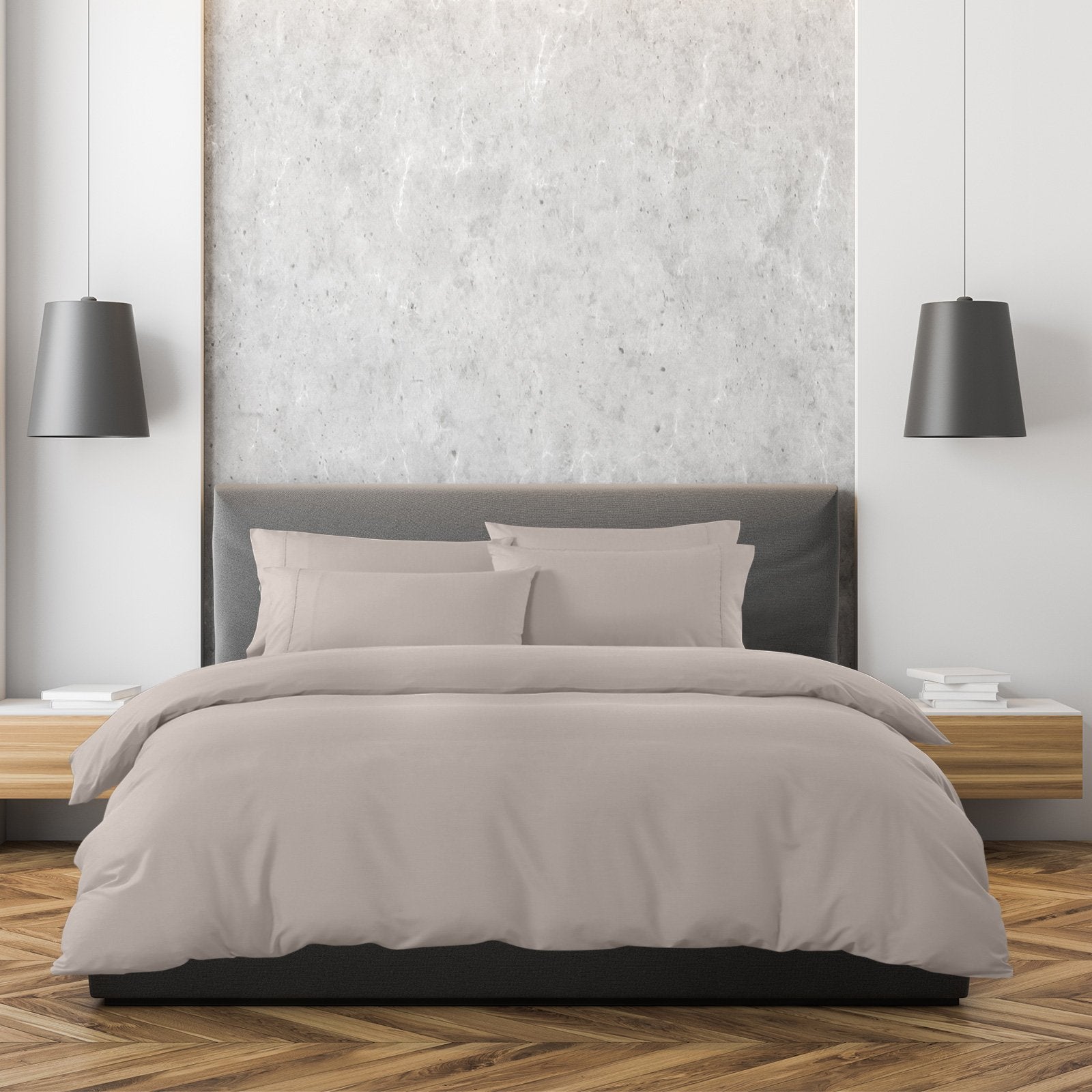 Royal Comfort 1500 Thread Count 6 Piece Cotton Rich Bedroom Collection Set King Stone - Bedzy Australia