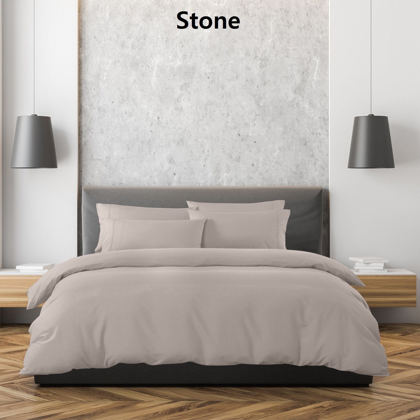 Royal Comfort 1500 Thread Count 6 Piece Cotton Rich Bedroom Collection Set King Stone - Bedzy Australia