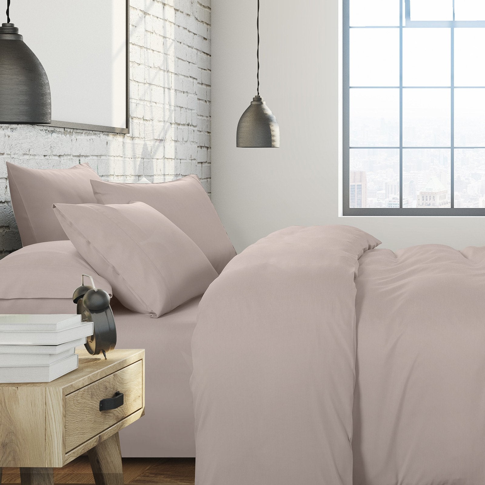 Royal Comfort 1500 Thread Count 6 Piece Cotton Rich Bedroom Collection Set King Stone - Bedzy Australia