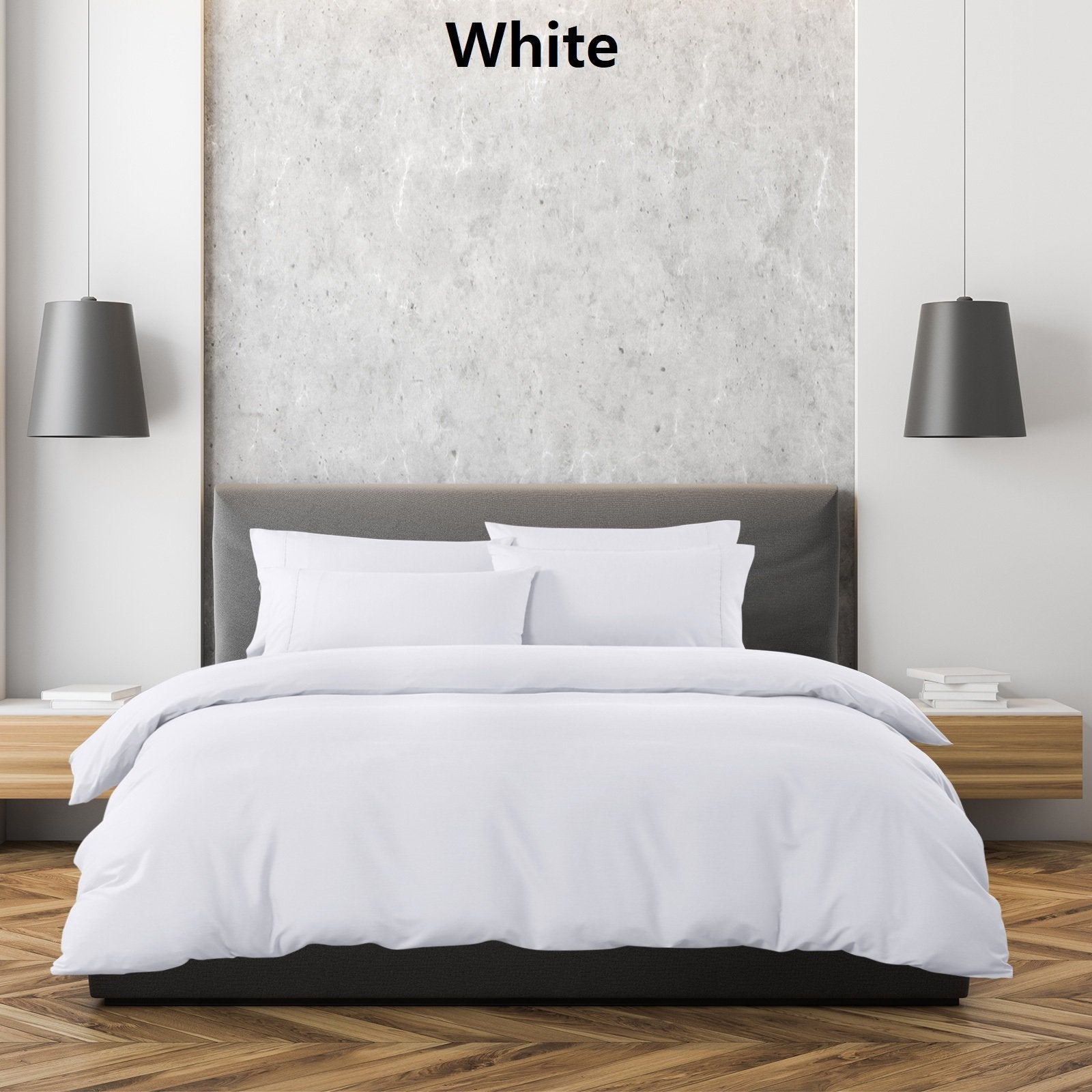 Royal Comfort 1500 Thread Count 6 Piece Cotton Rich Bedroom Collection Set King White - Bedzy Australia