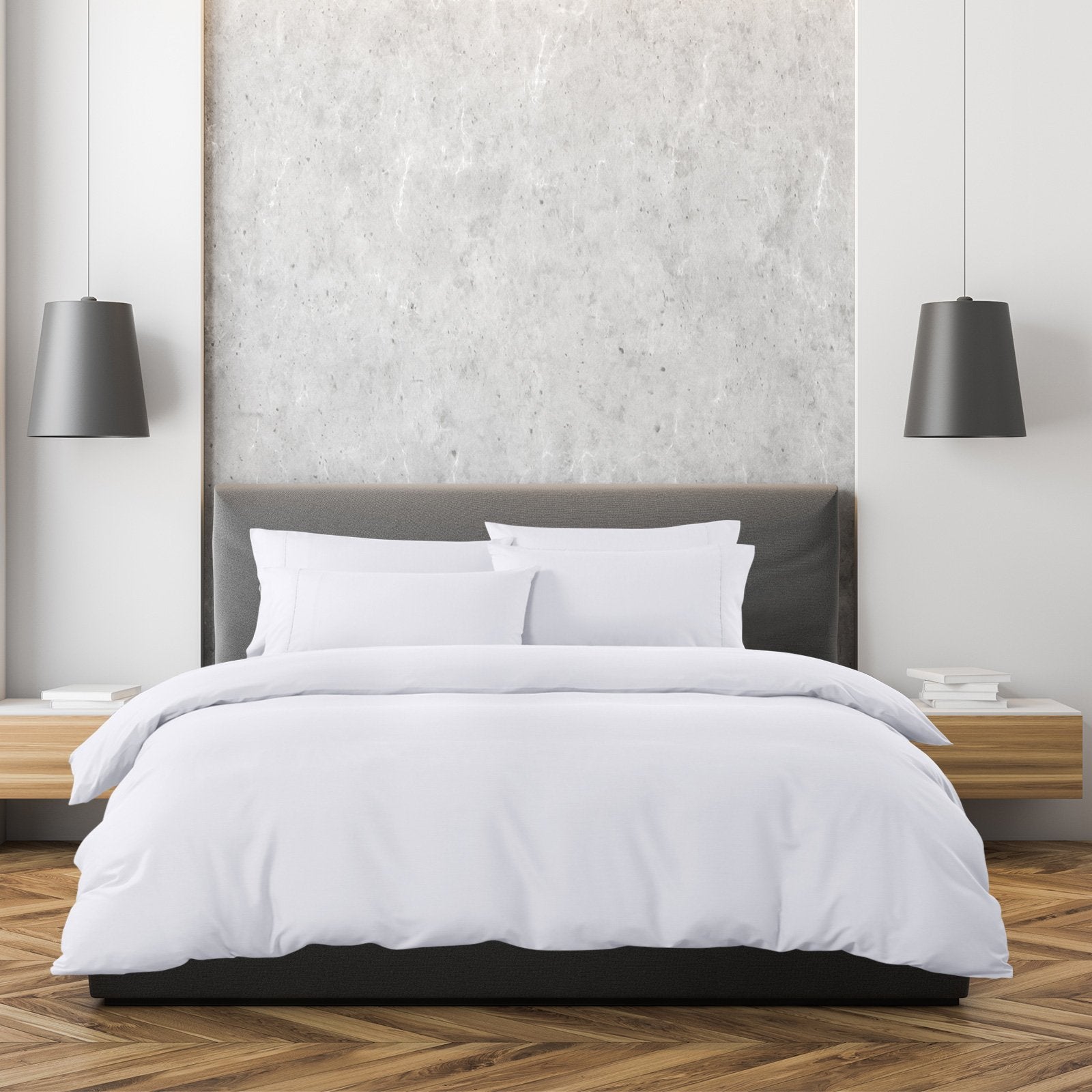 Royal Comfort 1500 Thread Count 6 Piece Cotton Rich Bedroom Collection Set King White - Bedzy Australia